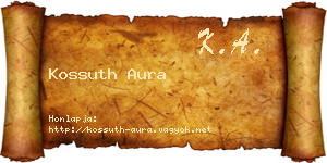 Kossuth Aura névjegykártya